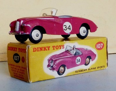 107 Sunbeam Alpine Sports, racing No. 34